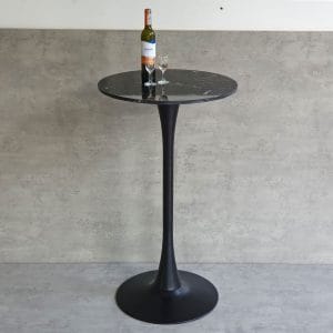 Bàn bar Tulip mặt đá tròn 60cm chân sắt - hình 1
