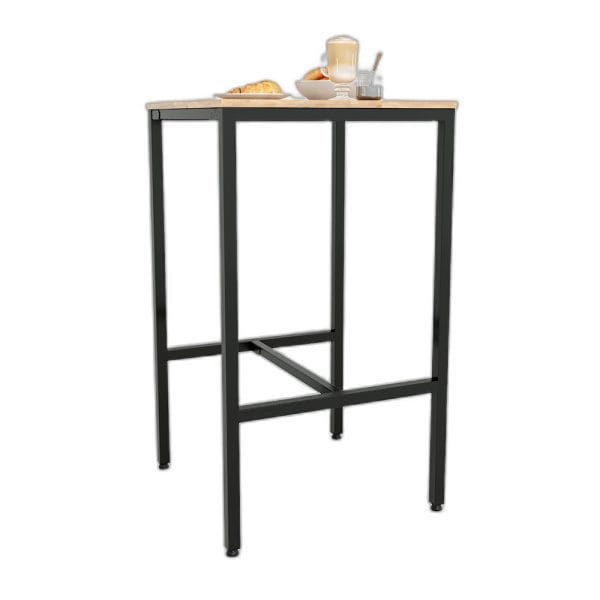 Bàn bar vuông 60cm gỗ cao su chân sắt sơn tĩnh điện