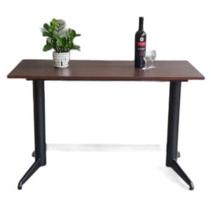 Bàn cafe chữ nhật 120x60cm cao su chân sắt đôi CFD68189