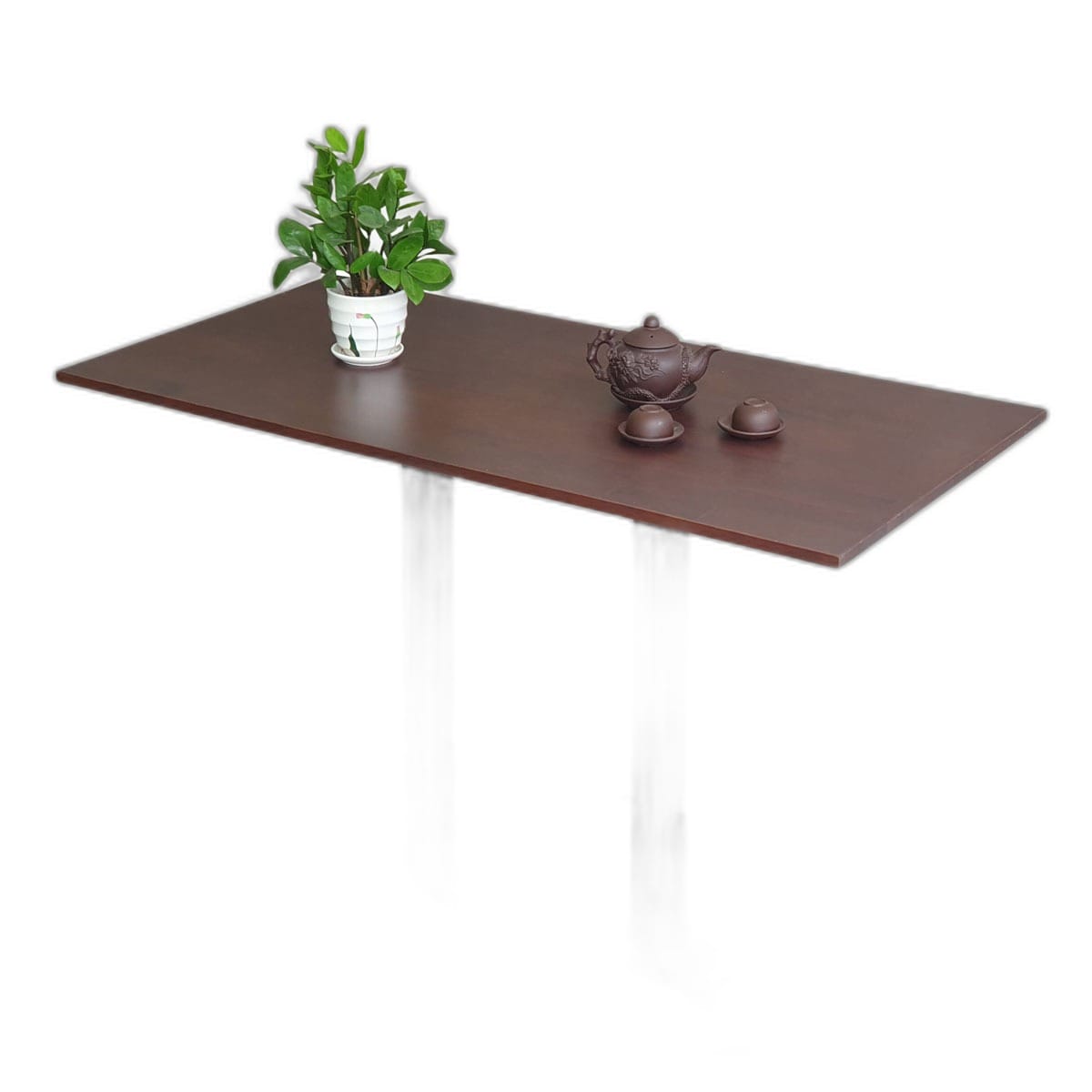 Bàn cafe chữ nhật 120x60cm gỗ cao su chân sắt đôi CFD68181 Bàn cafe chữ nhật 120x60cm gỗ cao su chân sắt đôi CFD68181