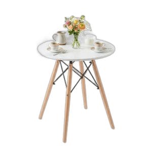 Bàn cafe Eames tròn 60cm màu trắng hoặc đen CFD68017