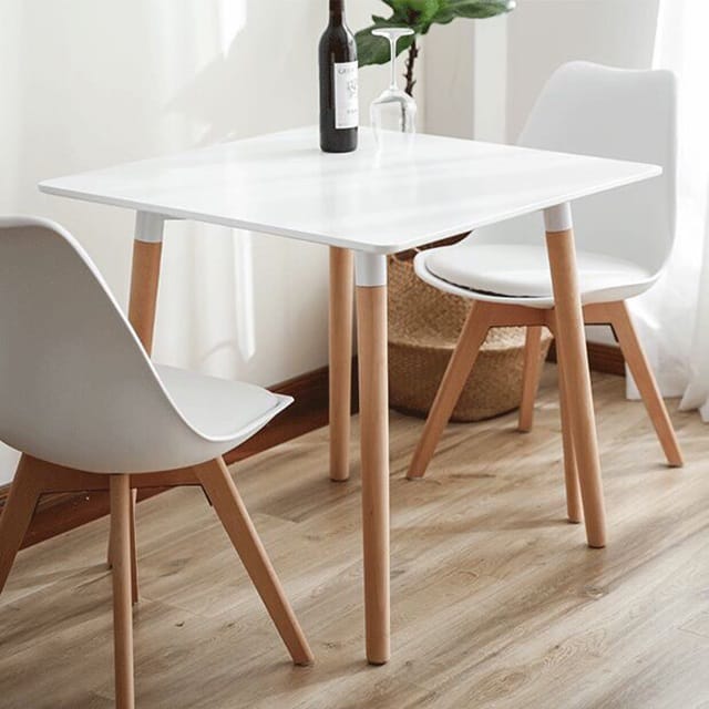 Bàn cafe Eames vuông 60cm chân gỗ Bàn cafe Eames vuông 60cm chân gỗ - hình 5
