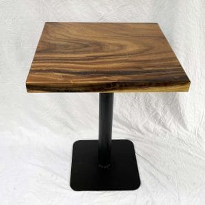 Bàn cafe gỗ me tây chân sắt sơn tĩnh điện - hình 1