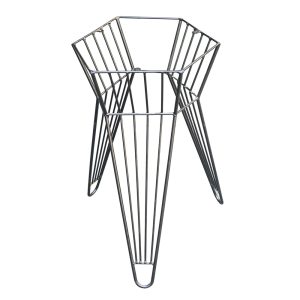 Bàn cafe gỗ me tây tròn 60cm dày 5cm chân sắt - hình 1