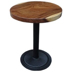 Lỗi 404 Bàn cafe gỗ me tây tròn 60cm dày 5cm chân sắt đế gang đúc
