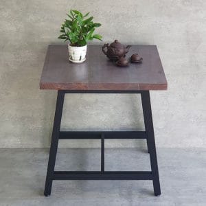 Bàn cafe hình vuông 70x70cm gỗ thông chân sắt chữ A CFD68195 - hình 1