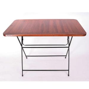 Bàn cafe ngoài trời xếp gọn Patio gỗ chân sắt CFD68057 - hình 1