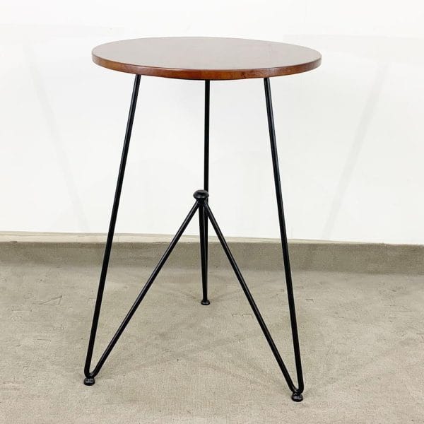 Bàn cafe tròn 50cm màu cánh gián chân sắt sơn tĩnh điện CFD68052 - hình 1