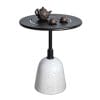 Bàn cafe tròn 60cm chân bê tông giả đá mài CFD68246