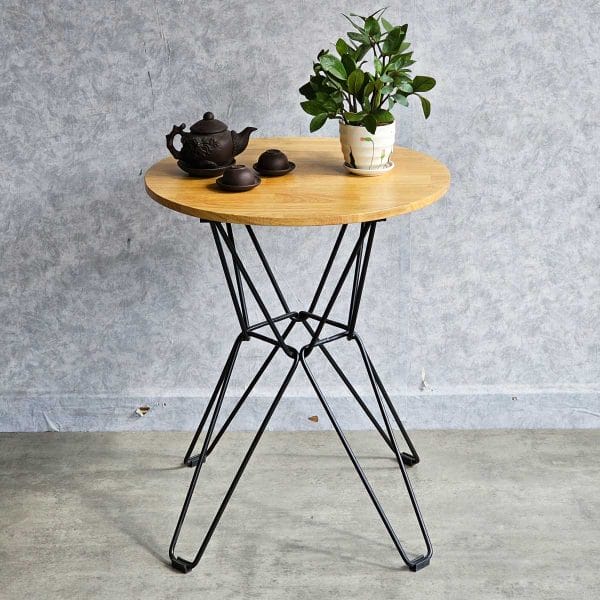 Bàn cafe tròn 60cm chân sắt CFD68216 - hình 4
