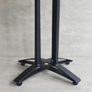 Bàn cafe tròn 60cm gỗ cao su chân sắt chữ thập cong CFD68040 - hình 1