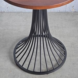 Bàn cafe tròn 60cm gỗ tràm chân sắt CFD68243 - hình 1