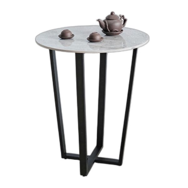 Bàn cafe tròn 60cm mặt đá CFD68265