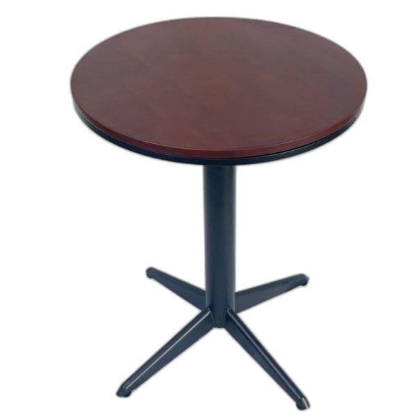 Bàn cafe tròn 60cm mặt gỗ cao su chân sắt CFD68107