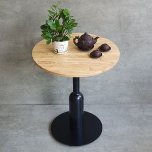Bàn cafe tròn 60cm mặt gỗ chân sắt CFD68145 - hình 1