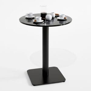 Bàn cafe tròn 60x60cm mặt đá chân sắt CFD68280 - hình 1