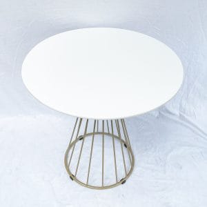 Bàn cafe tròn 80cm chân cổ lọ sơn nhũ vàng BA68067 - hình 1