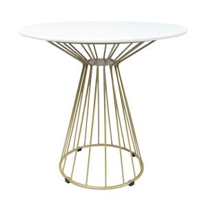 Bàn cafe tròn 80cm chân cổ lọ sơn nhũ vàng BA68067 - hình 3