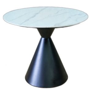 Bàn cafe tròn 90cm mặt ceramic chân sắt CFD68290