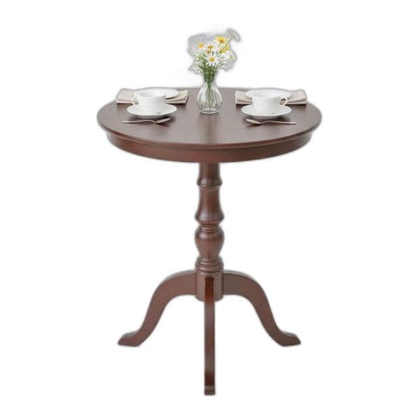 Bàn cafe tròn chân gỗ tiện Rustic CFD68215