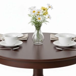 Bàn cafe tròn chân gỗ tiện Rustic CFD68215 - hình 1