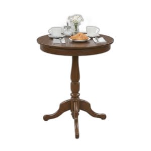 Bàn cafe tròn chân Rustic gỗ cao su CFD68282