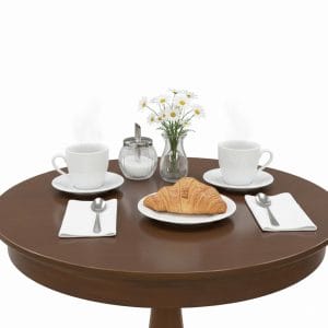 Bàn cafe tròn chân Rustic gỗ cao su CFD68282 - hình 1