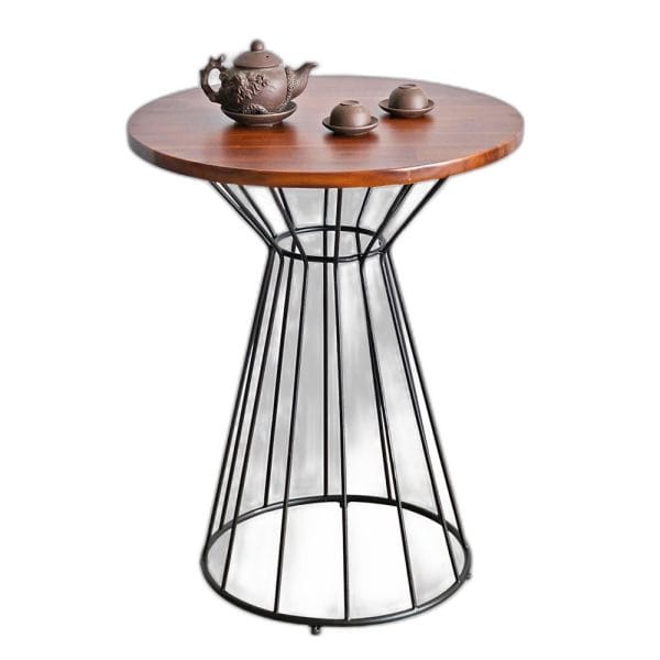 Bàn cafe tròn đk 60cm gỗ tràm CFD68228