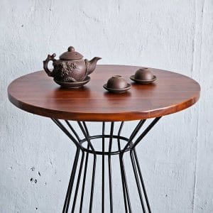 Bàn cafe tròn đk 60cm gỗ tràm CFD68228 - hình 1