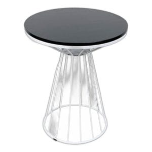 Bàn Cafe tròn gỗ CAO SU chân cổ lọ viền nhiều màu CFD68045