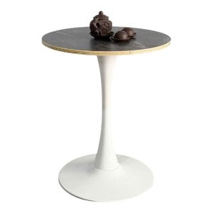 Bàn Cafe Tulip tròn 60cm mặt gỗ Plywood vân đá - CFD68244 - hình 1