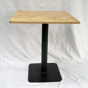 Bàn cafe vuông 60cm gỗ cao su chân sắt đế vuông CFD69079 - hình 1