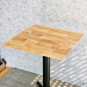 Bàn cafe vuông 60cm gỗ cao su chân sắt hình sao CFD68214 - hình 1