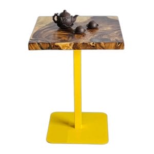 Bàn cafe vuông 60cm gỗ me tây nguyên tấm CFD68225