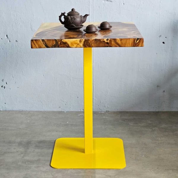 Bàn cafe vuông 60cm gỗ me tây nguyên tấm CFD68225 - hình 3