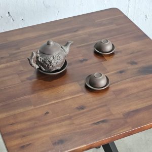 Bàn cafe vuông 70x70cm gỗ tràm chân sắt CFD68248 - hình 1