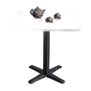 Bàn cafe vuông 70x70cm gỗ tràm chân sắt chữ X đúc CFD68247