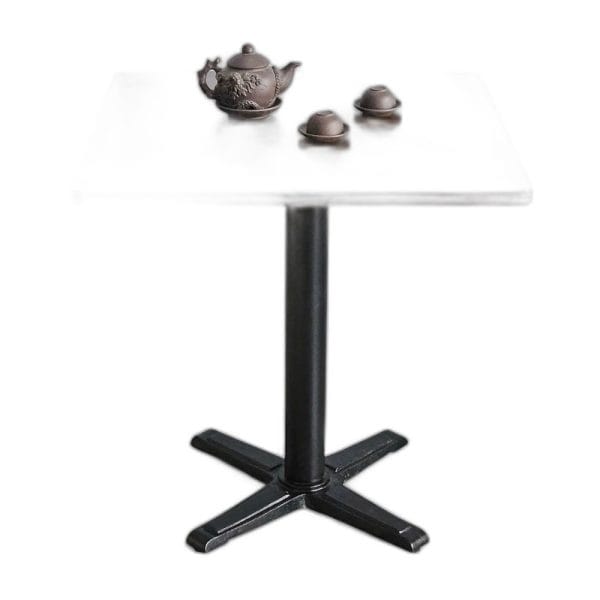 Bàn cafe vuông 70x70cm gỗ tràm chân sắt chữ X đúc CFD68247