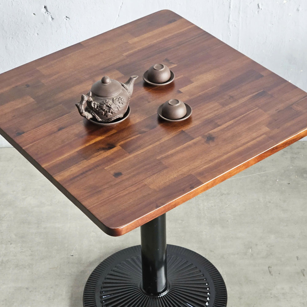 Bàn cafe vuông 70x70cm gỗ tràm chân sắt đế đúc CFD68250 Bàn cafe vuông 70x70cm gỗ tràm chân sắt đế đúc CFD68250 - hình 3