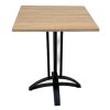 Bàn cafe vuông gỗ Plywood chân sắt chữ thập cong CFD68068