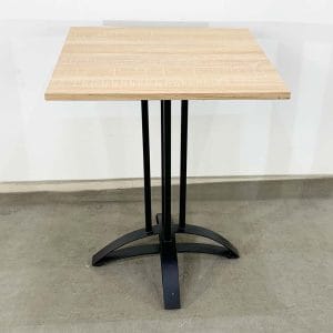 Bàn cafe vuông gỗ Plywood chân sắt chữ thập cong CFD68068 - hình 1