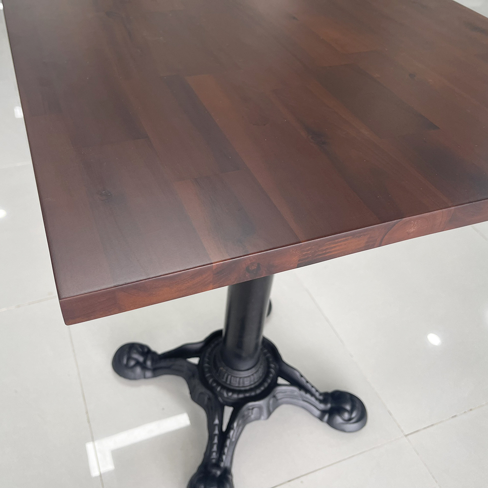 Bàn cafe vuông gỗ tràm chân gang đúc 4 chĩa CFD68112 Bàn cafe vuông gỗ tràm chân gang đúc 4 chĩa CFD68112 - hình 2