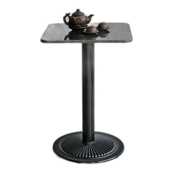 Bàn cafe vuông mặt đá chân gang đúc CFD68104