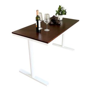 Bàn chữ nhật Cafe, nhà hàng gỗ tự nhiên chân sắt CFD68157 - hình 1