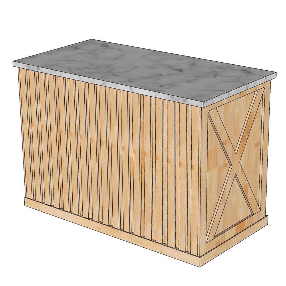 Bàn đảo bếp 120x61x85cm mặt đá gỗ cao su Bàn đảo bếp 120x61x85cm mặt đá gỗ cao su - hình 3