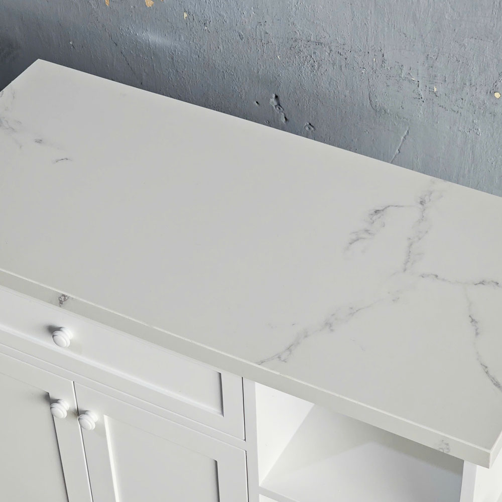 Bàn đảo bếp di động 106x40x85cm gỗ cao su mặt đá Bàn đảo bếp di động 106x40x85cm gỗ cao su mặt đá - hình 3