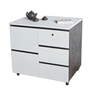 Bàn đảo bếp di động 80x50x75cm gỗ cao su