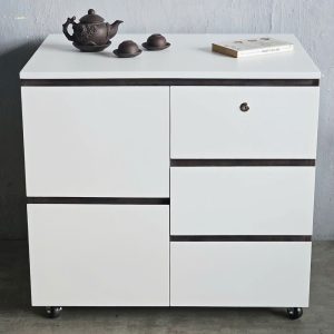 Bàn đảo bếp di động 80x50x75cm gỗ cao su - hình 1