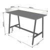 Bàn đứng 1m6 gỗ cao su chân sắt lắp ráp STD68036