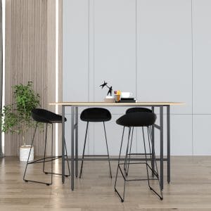 Bàn đứng mặt gỗ Plyood phủ melamin chân sắt lắp ráp STD68034 - hình 3